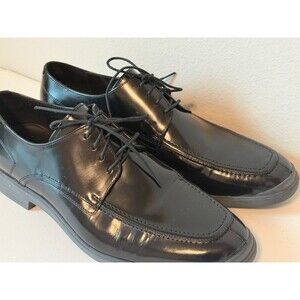 Cole Haan Mens Size 10 Air Stylar Split Ox Black Leather C10697 Dress Shoes